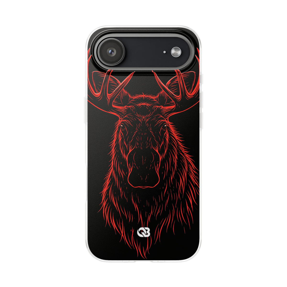 Nordic Moose Contour · Lite Phone Case for iPhone ·  Red