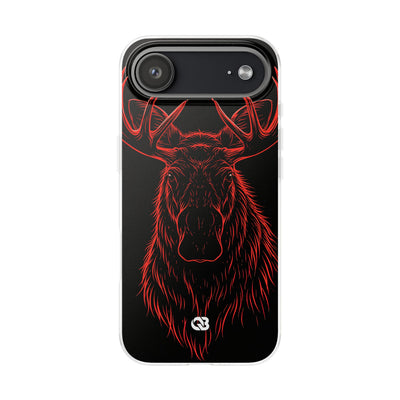 Nordic Moose Contour · Lite Phone Case for iPhone ·  Red