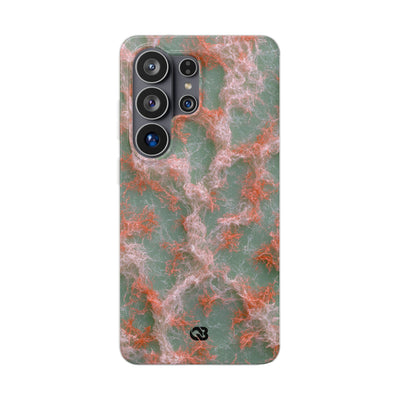 Coral Pixel Matrix · Lite Phone Case for Samsung · Green