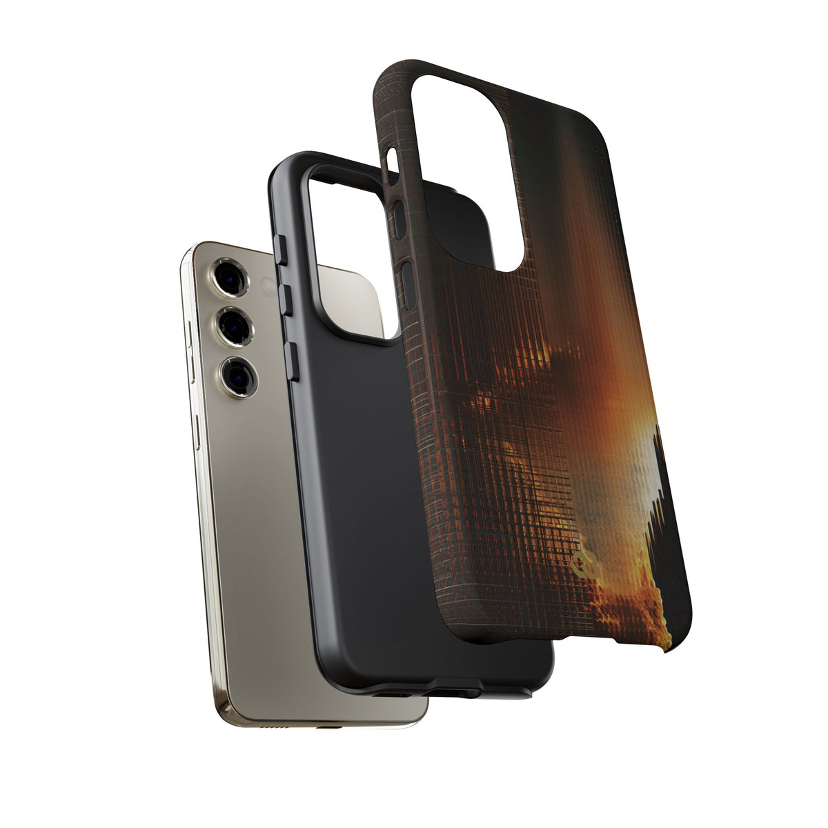 Luminous Grid · Tough Phone Case for Samsung · Black