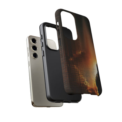 Luminous Grid · Tough Phone Case for Samsung · Black