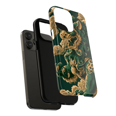 Imperial Guardian Lion · Tough 2.0 Magnetic Phone Case for iPhone · Green