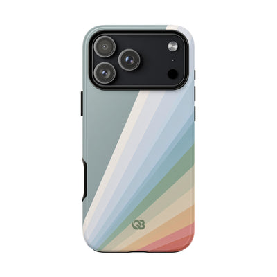 Green Tough Phone Case for iPhone - Sage Prism Beam