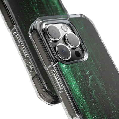 Emerald Void · Clear Impact Magnetic Phone Case for iPhone ·  Green