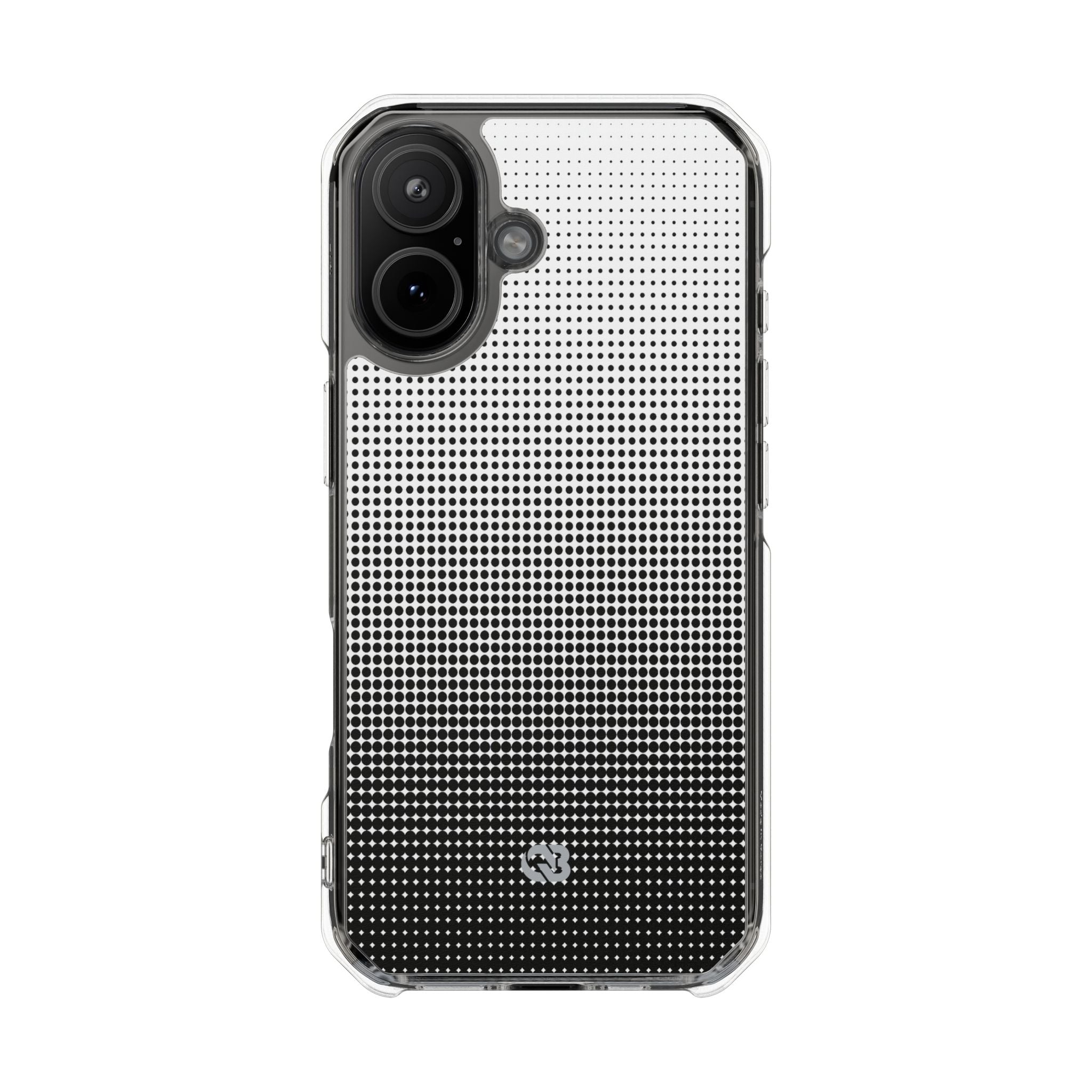 Black Impact MagSafe Phone Case for iPhone - Obsidian Halftone Flux
