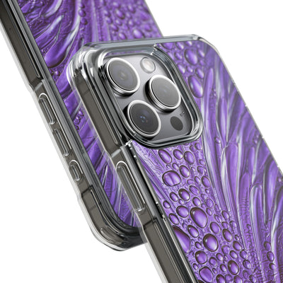 Violet Liquid Gel · Clear Impact Magnetic Phone Case for iPhone · Purple