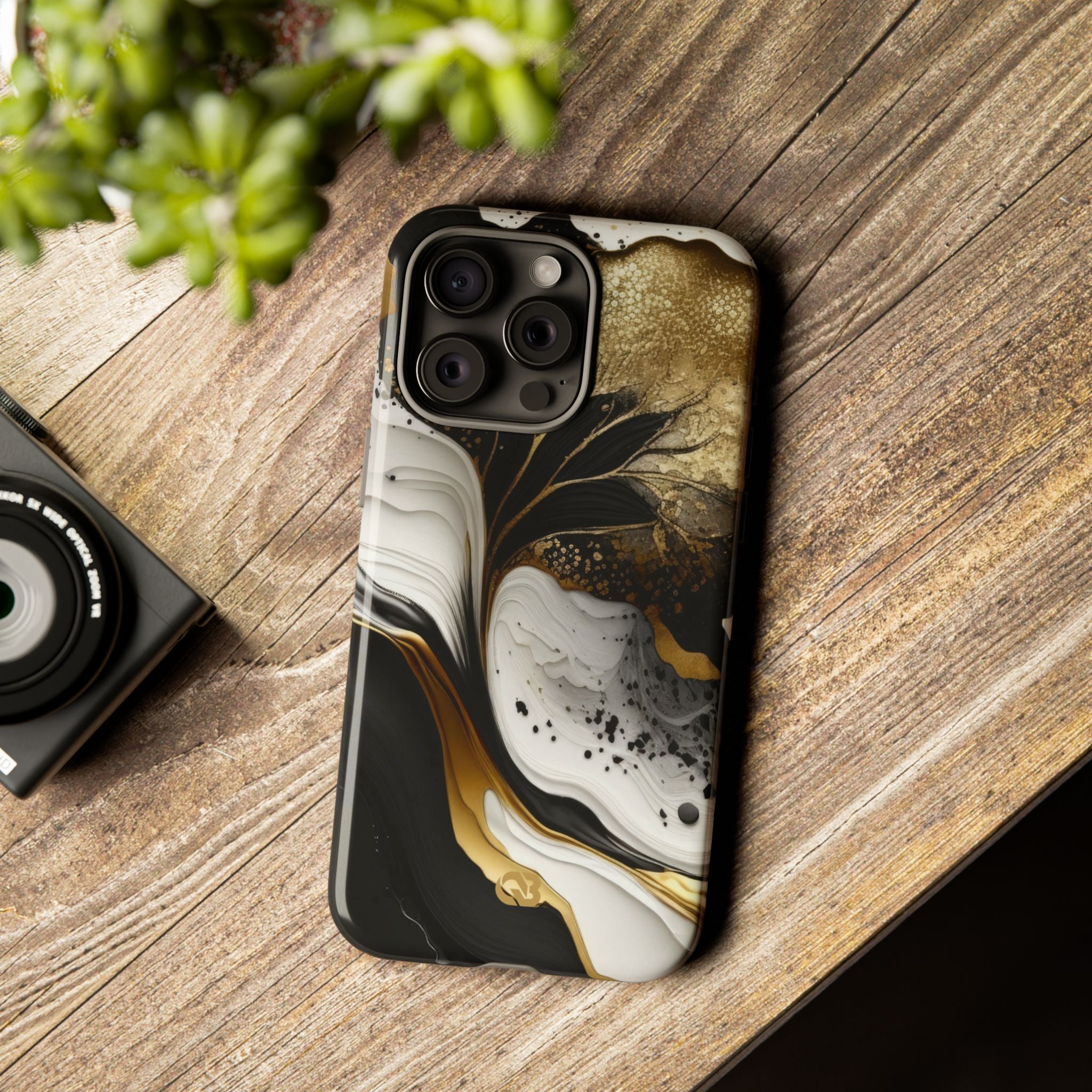 Molten Onyx Gold · Tough Etui na telefon dla iPhone