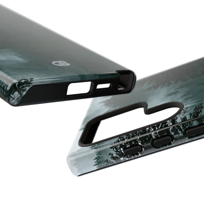 Green Tough Phone Case for Samsung - Misty Evergreen Mirror