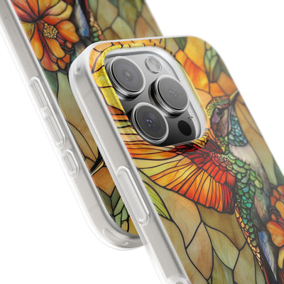 Amber Glass Hummingbird · Soft Phone Case for iPhone
