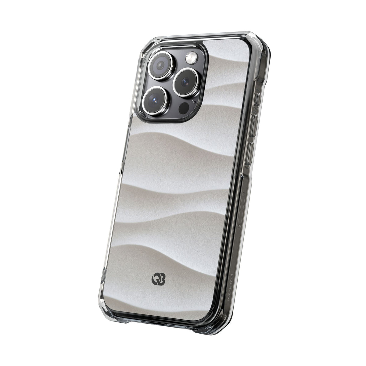 Sculpted Dune Relief · Clear Impact Magnetic Phone Case for iPhone ·  White