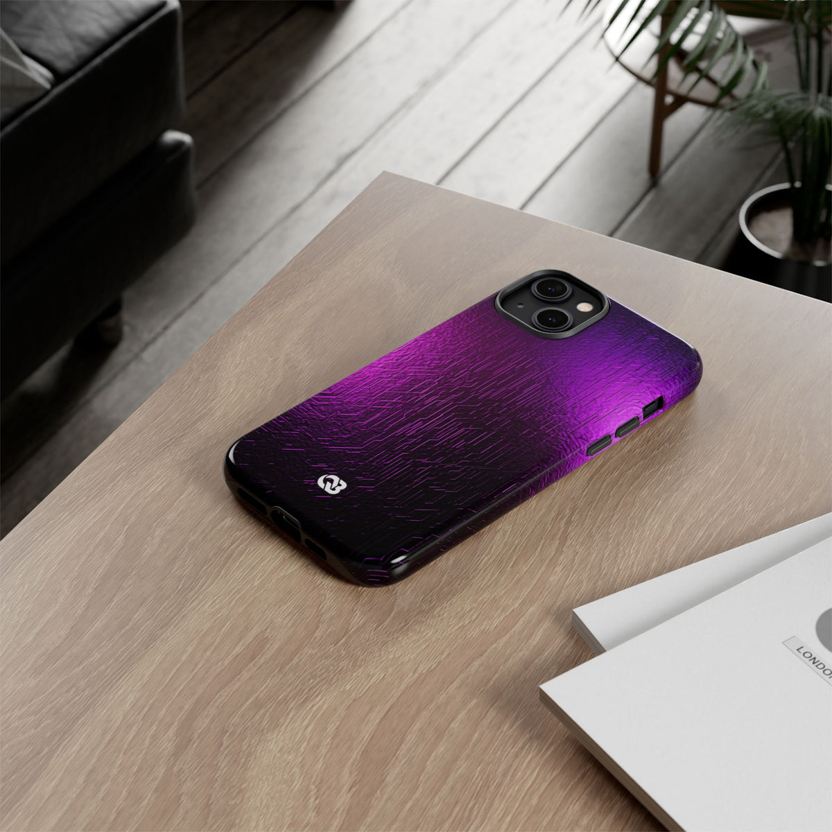 Violet Cyber Circuit · Tough Phone Case for iPhone · Purple