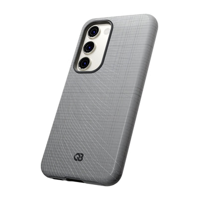 Grey Tough Phone Case for Samsung - Chrome Mesh Warp