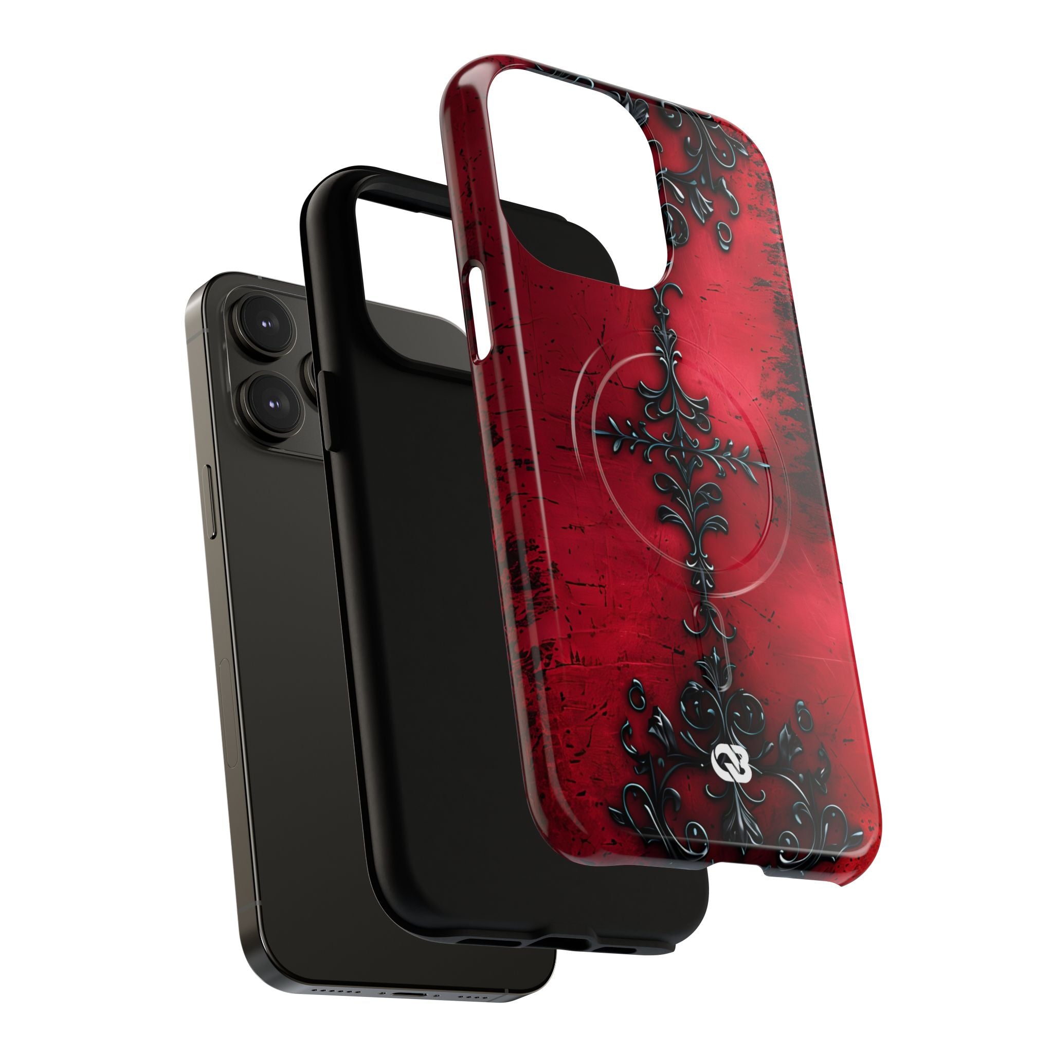 Crimson Gothic Filigree · Tough+ Coque de téléphone pour iPhone · MagSafe