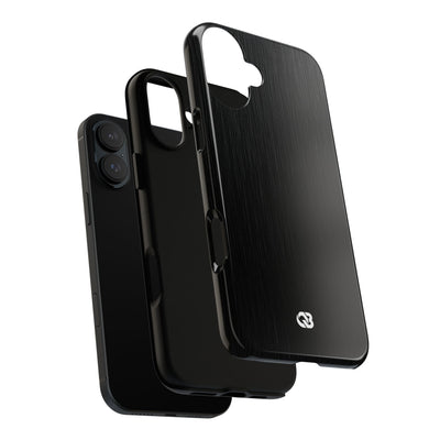 Black Tough Phone Case for iPhone - Brushed Obsidian Slate