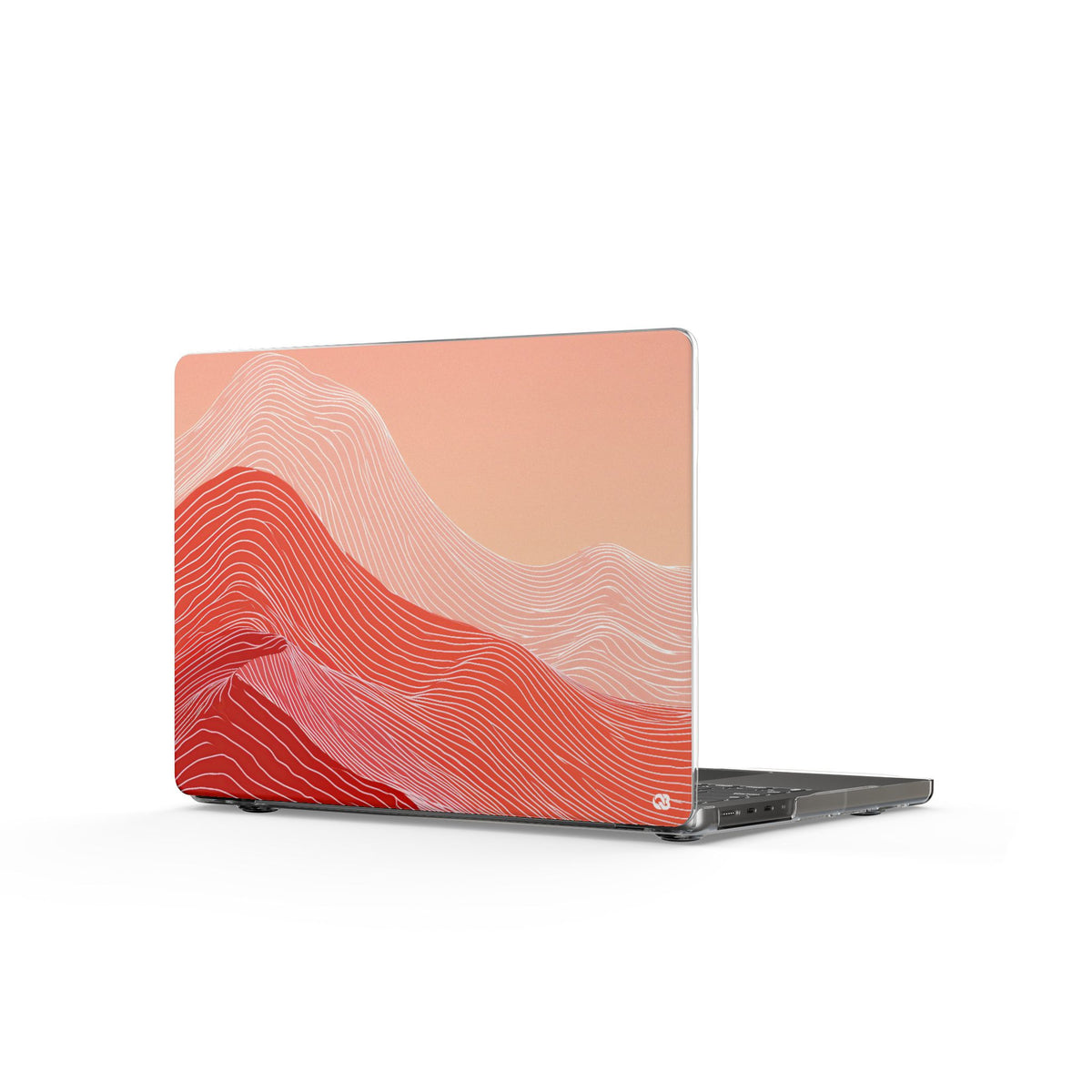 Coral Ridge Contours · Clear Hard Case for MacBook · Red