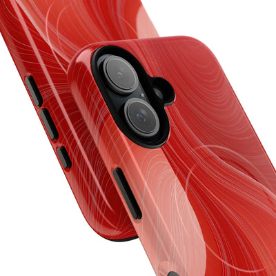 Red Tough 2.0 Magsafe Phone Case for iPhone - Crimson Silk Strands