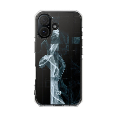 Black Impact MagSafe Phone Case for iPhone - Arctic Vapor Grid