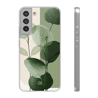 Green Lite Phone Case for Samsung - Sage Leaf Skeletals