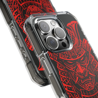 Crimson Kabuto · Clear Impact Magnetic Phone Case for iPhone · Red