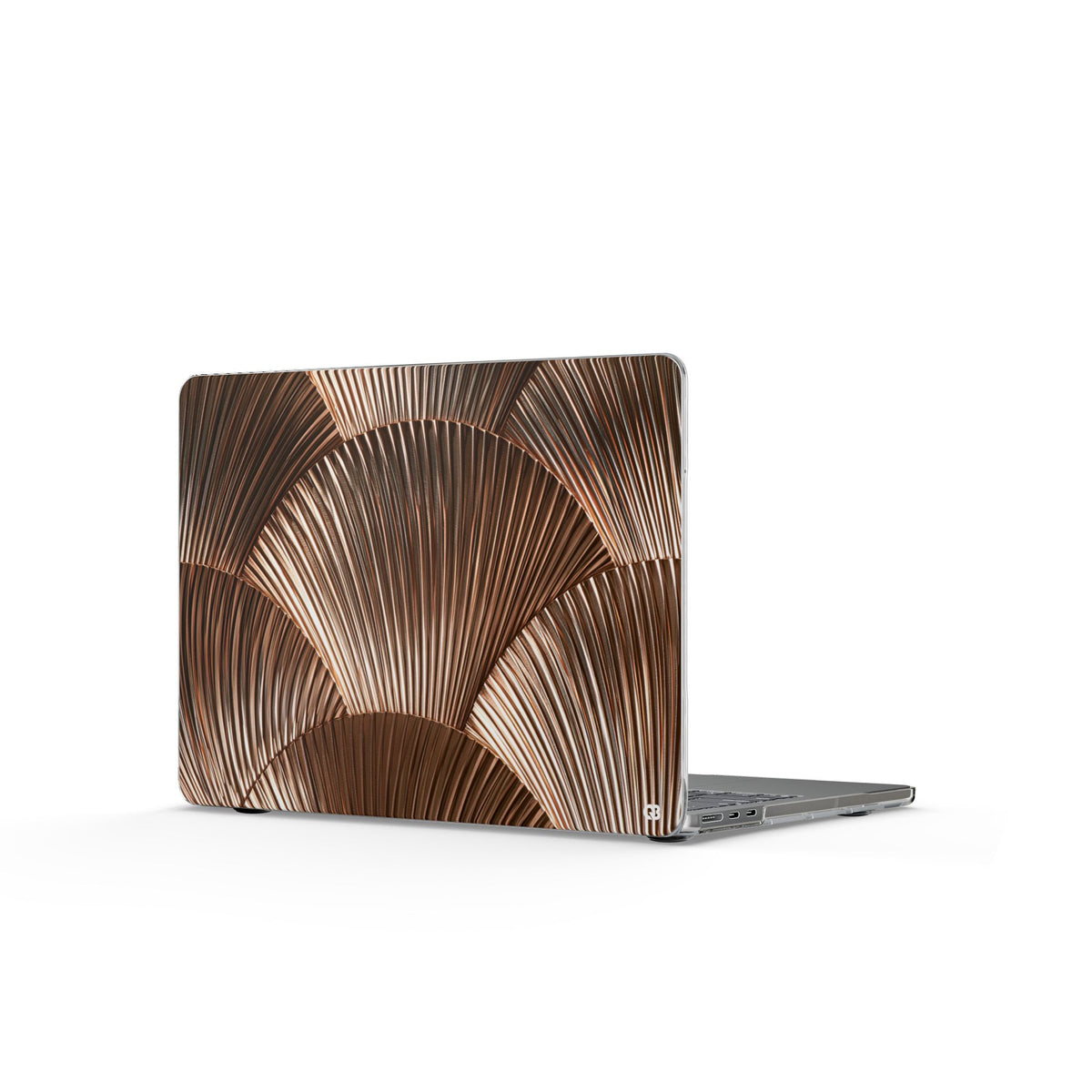 Rose Gilded Fan · Clear Hard Case for MacBook · Gold