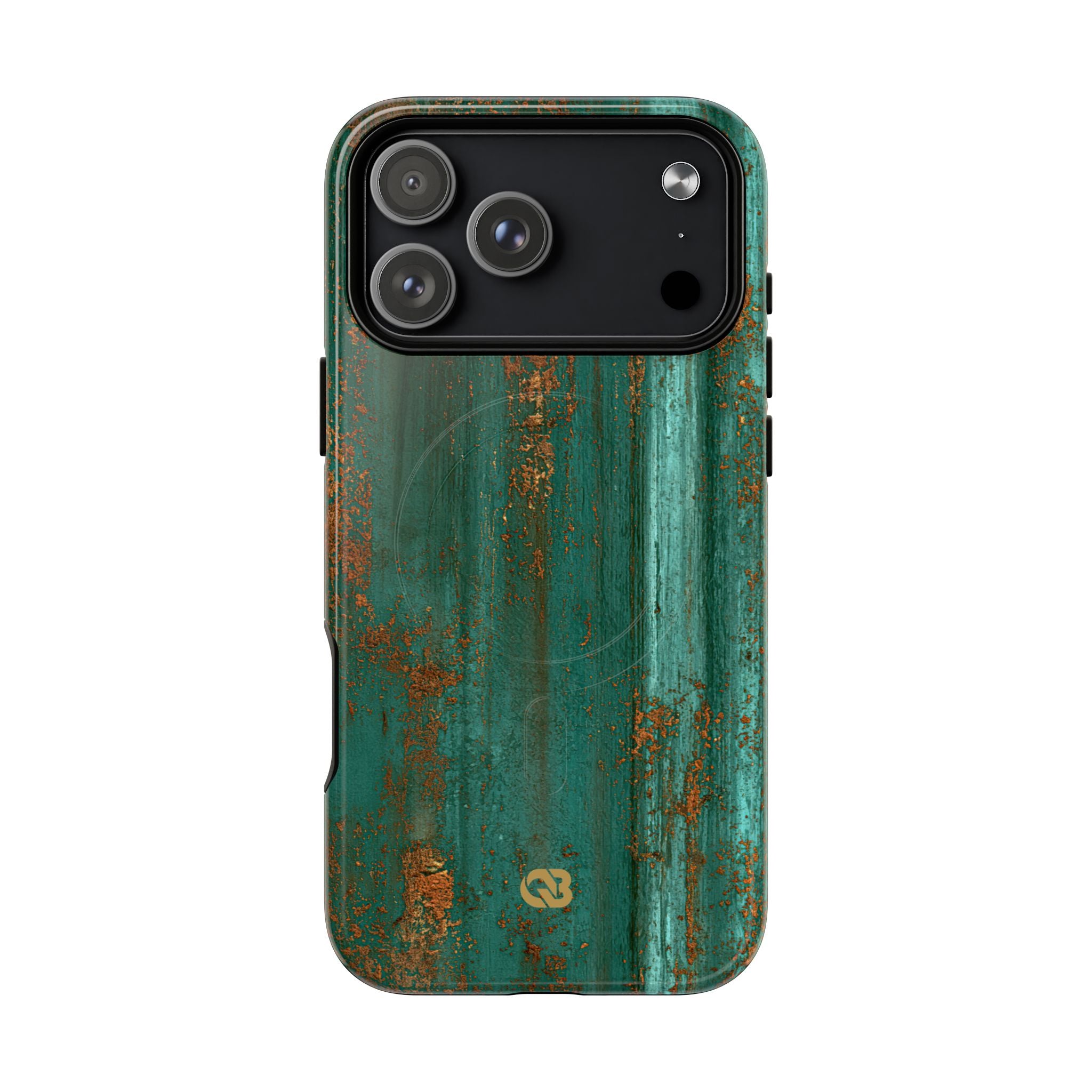 Teal Tough 2.0 Magsafe Phone Case for iPhone - Verdigris Copper Siding