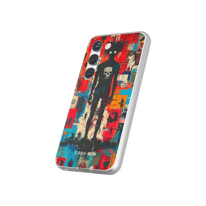 Spiky Skull Silhouette Samsung S23 Skal - Mjukt