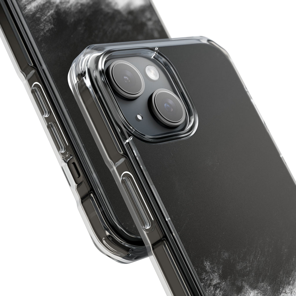 Crimson Void · Clear Impact Magnetic Phone Case for iPhone ·  Black