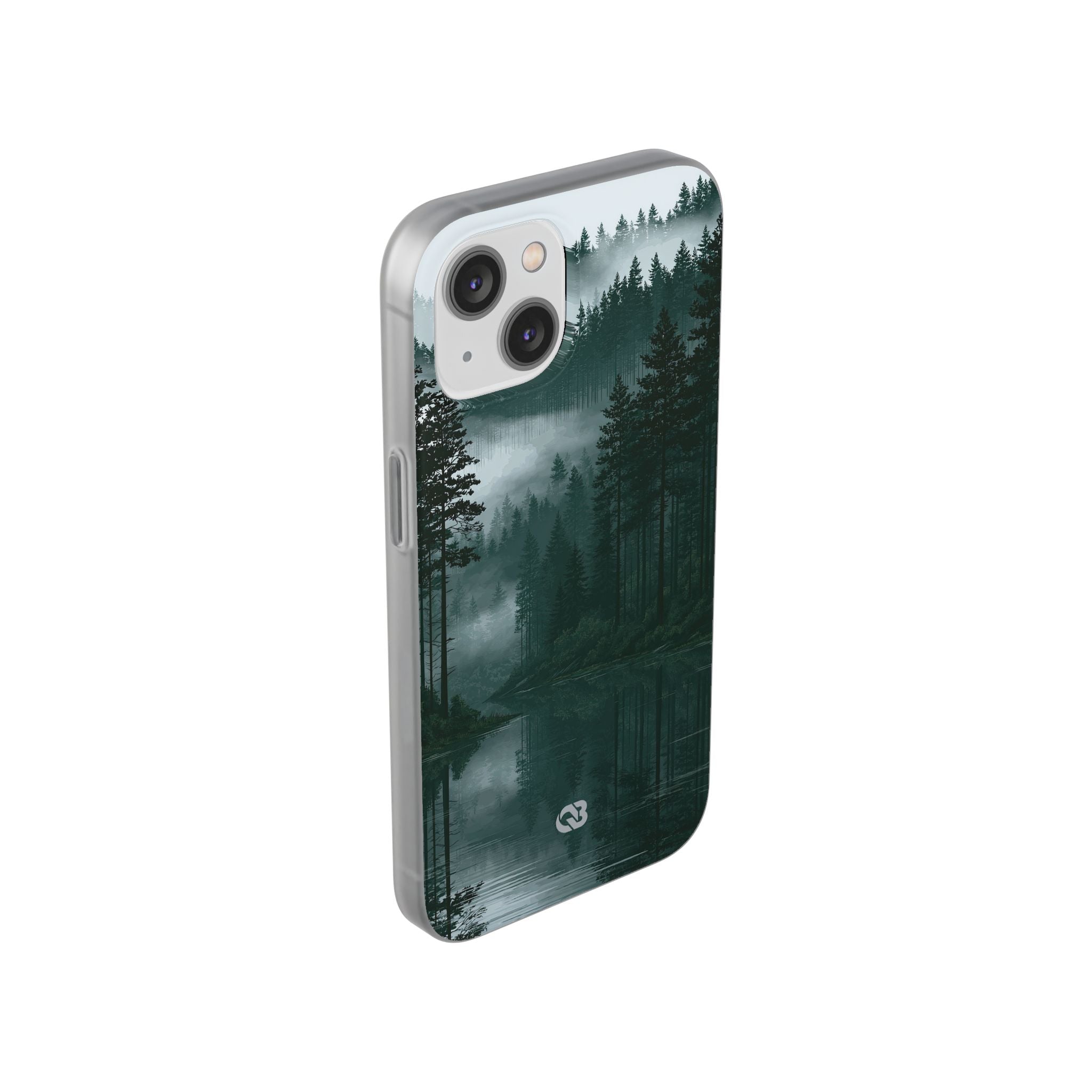 Green Lite Phone Case for iPhone - Misty Evergreen Mirror