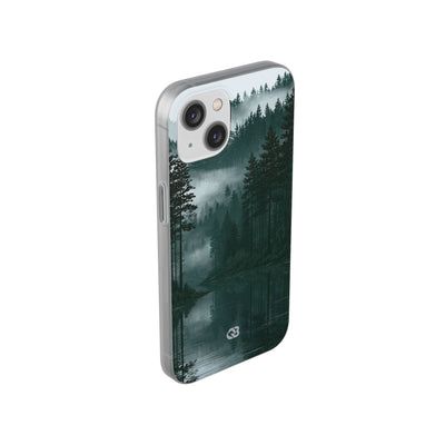 Green Lite Phone Case for iPhone - Misty Evergreen Mirror