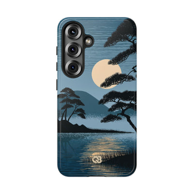 Blue Tough Phone Case for Samsung - Midnight Kyoto Pine