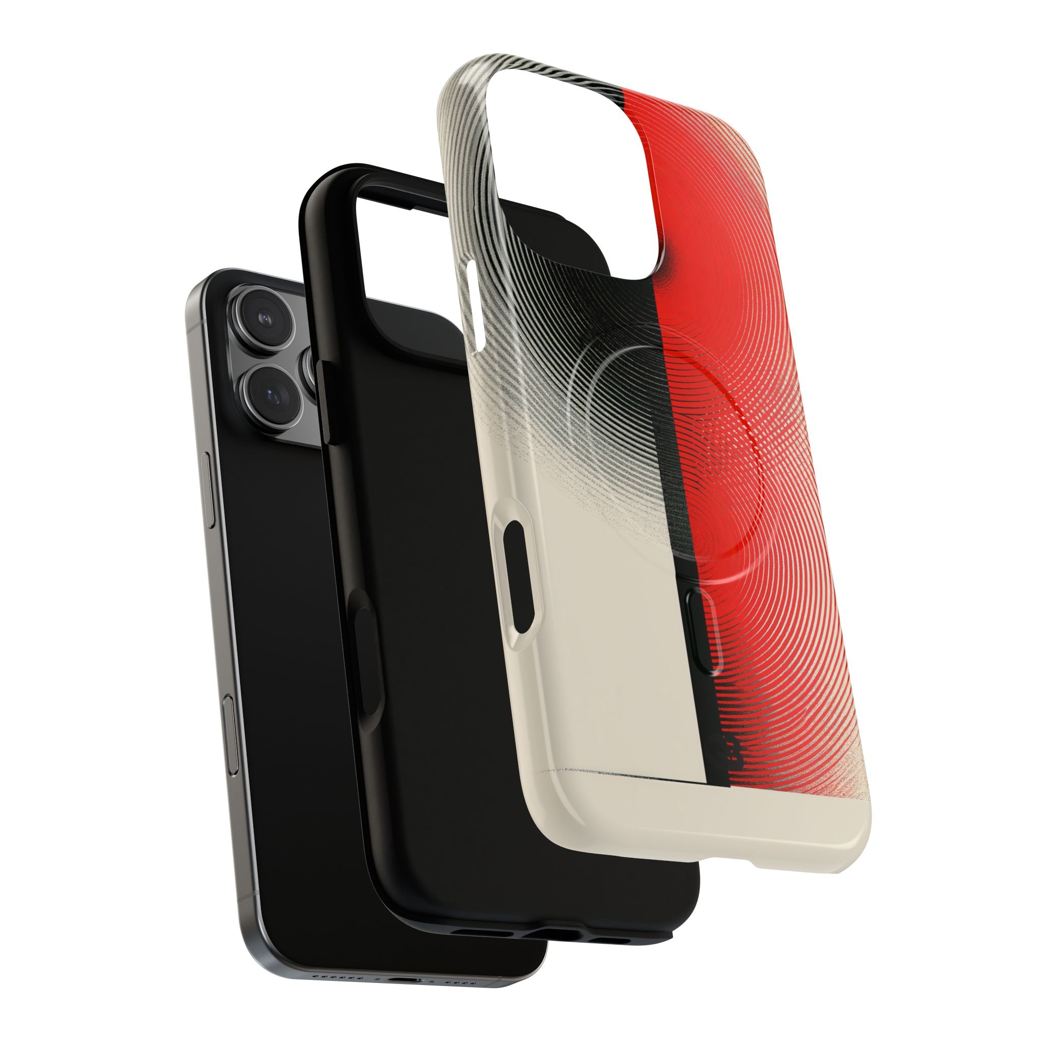 Red Tough 2.0 Magsafe Phone Case for iPhone - Split Signal Red