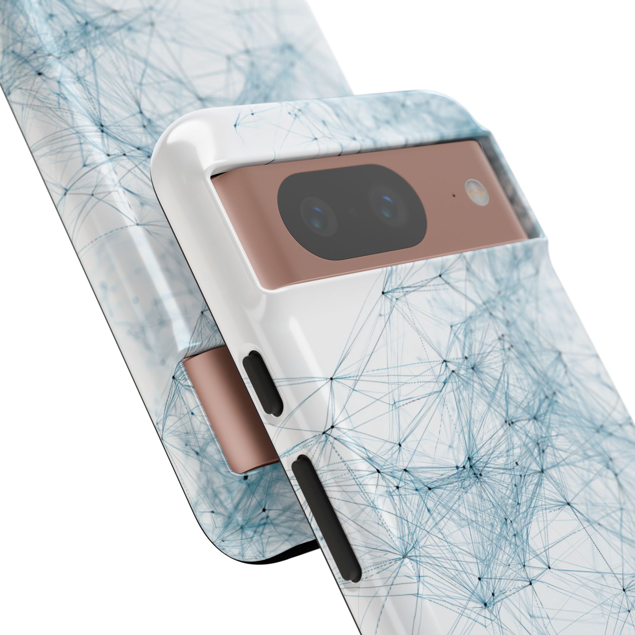 Blue Tough Phone Case for Google Pixel - Glacial Neural Web