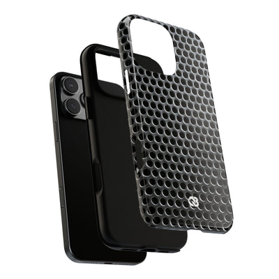 Brushed Perforated Steel · Tough Phone Case for iPhone · Silver