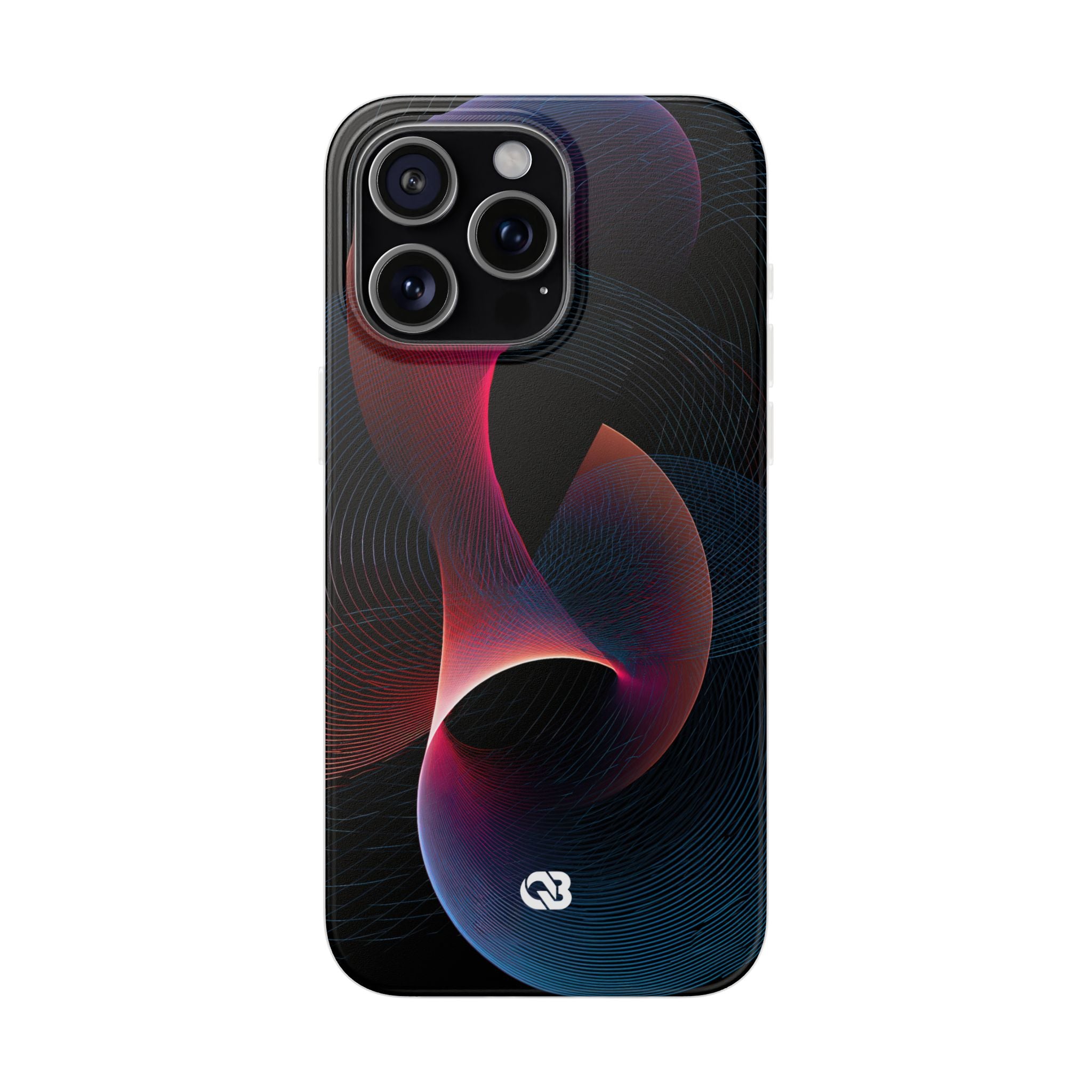 Black Lite Phone Case for iPhone - Cobalt Crimson Flux