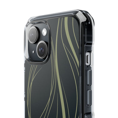 Green Impact MagSafe Phone Case for iPhone - Obsidian Sage Flow