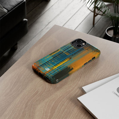 Cyber Glitch Stream · Tough Phone Case for iPhone · Teal