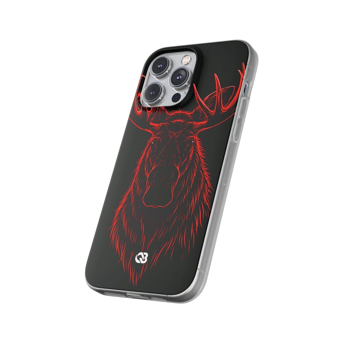 Crimson Horizon Moose · Lite Phone Case for iPhone ·  Black