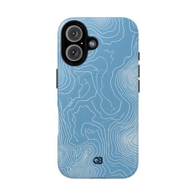 Blue Tough 2.0 Magsafe Phone Case for iPhone - Glacial Ridge Topo