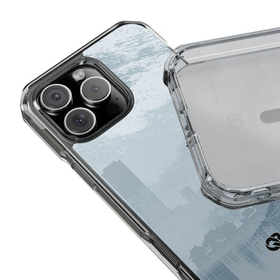 Grey Impact MagSafe Phone Case for iPhone - Steel Slate Zen