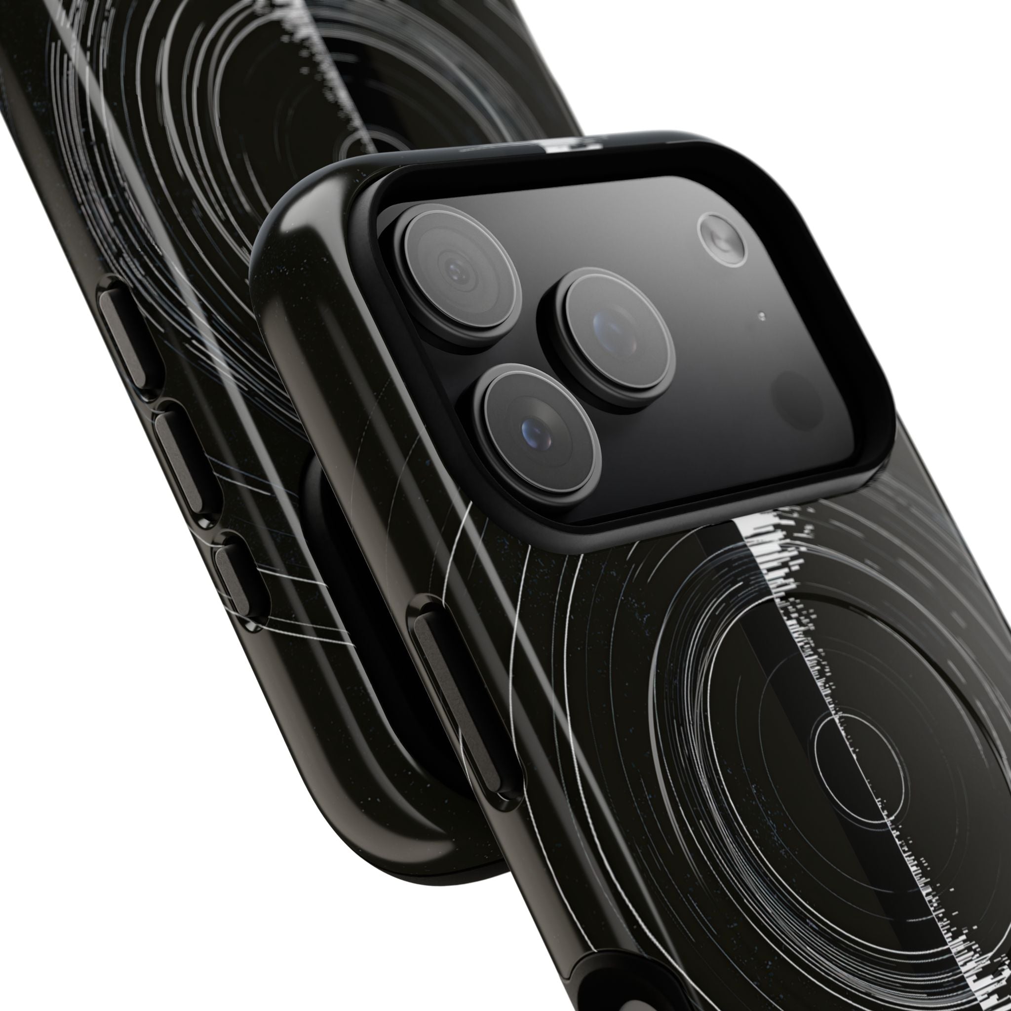 Black Tough 2.0 Magsafe Phone Case for iPhone - Obsidian Orbital Signal