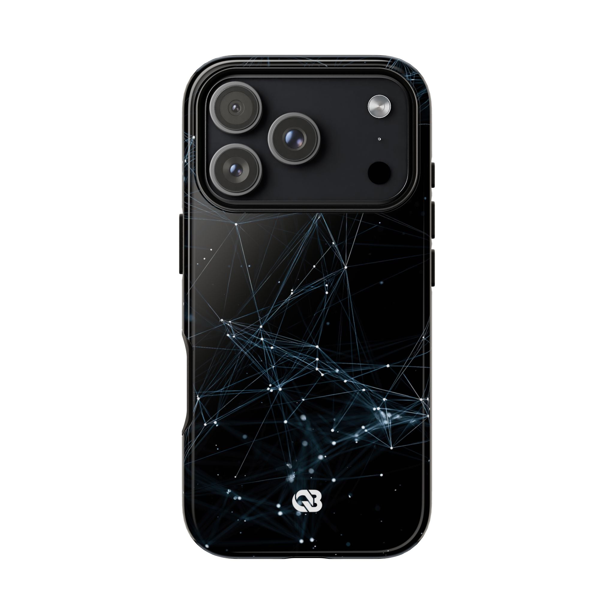 Black Tough Phone Case for iPhone - Arctic Neural Mesh