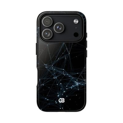 Black Tough Phone Case for iPhone - Arctic Neural Mesh