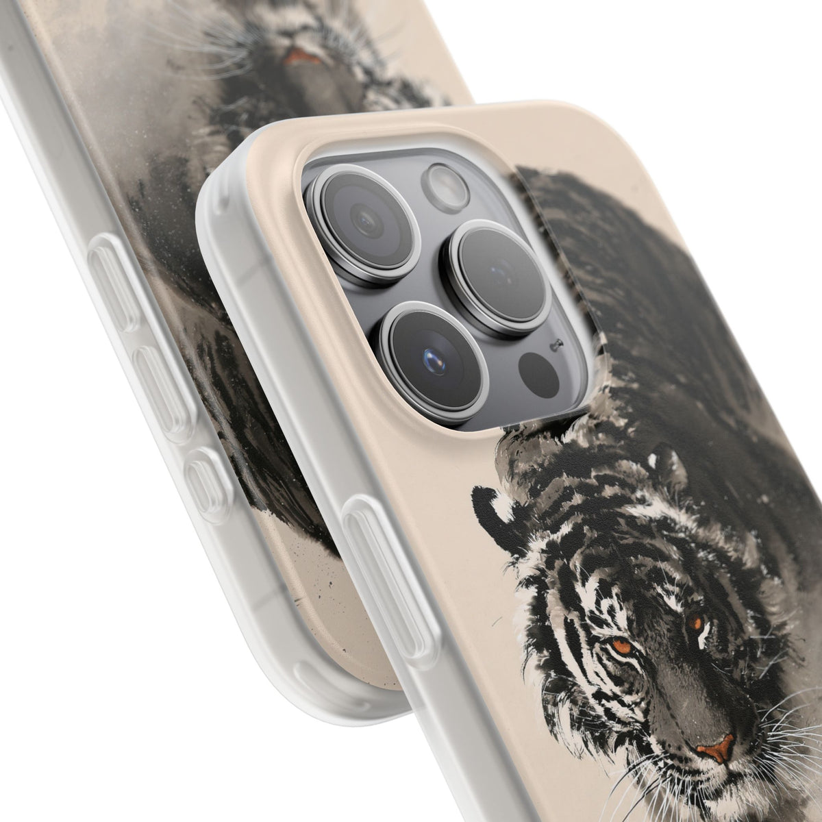 Ink Wash Tiger · Lite Phone Case for iPhone ·  Beige