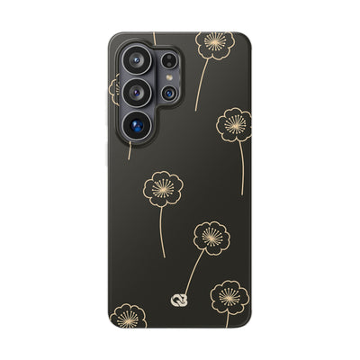 Black Lite Phone Case for Samsung - Obsidian Sand Petals