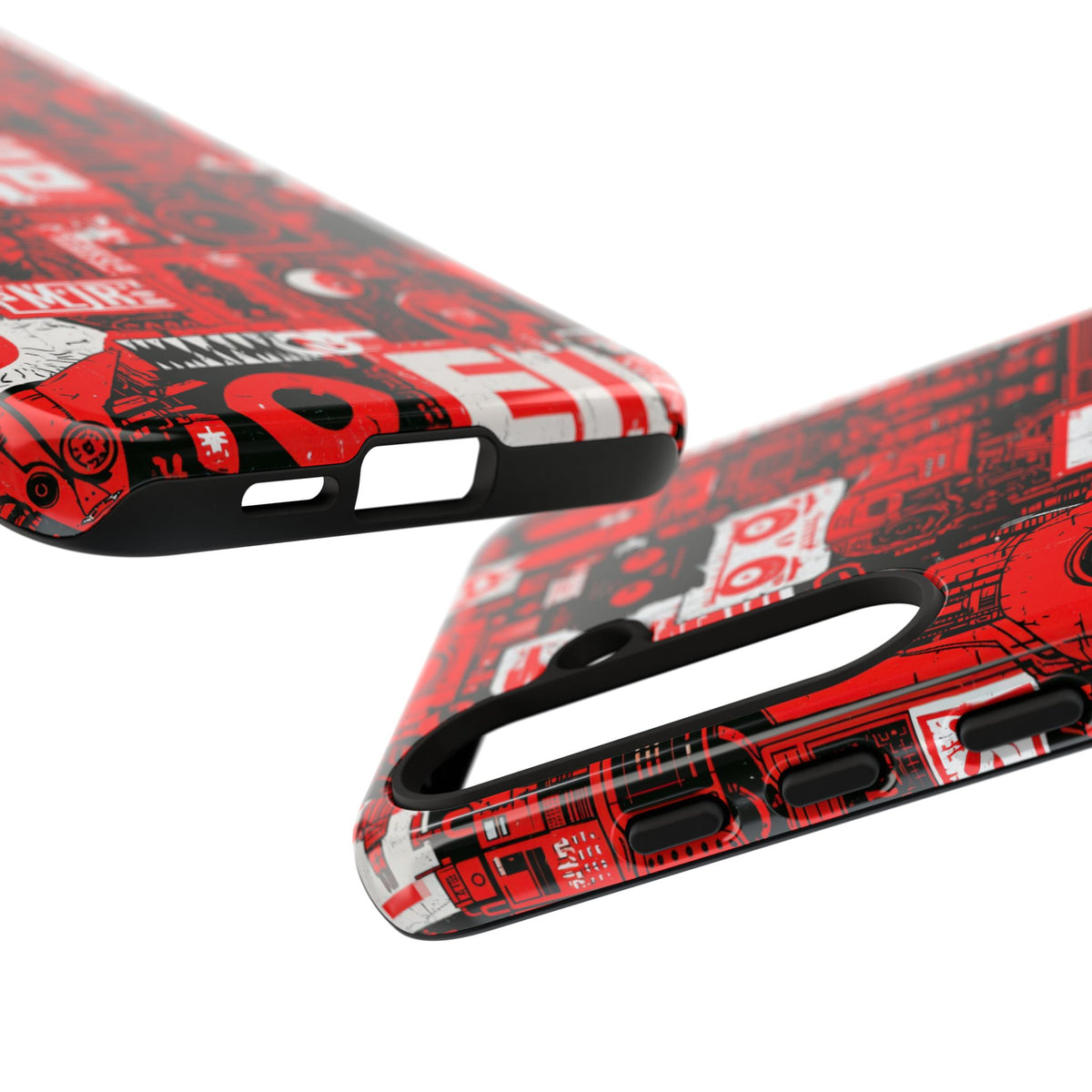 Neo Mecha Collage · Tough Phone Case for Samsung · Red