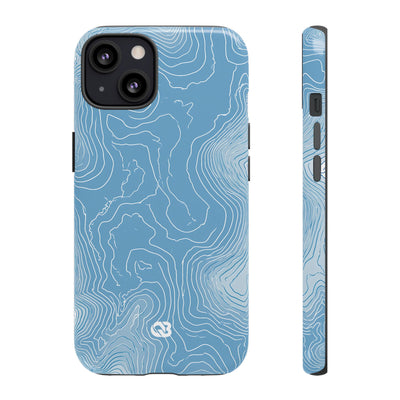 Glacial Basin Topo · Tough Phone Case for iPhone · Blue