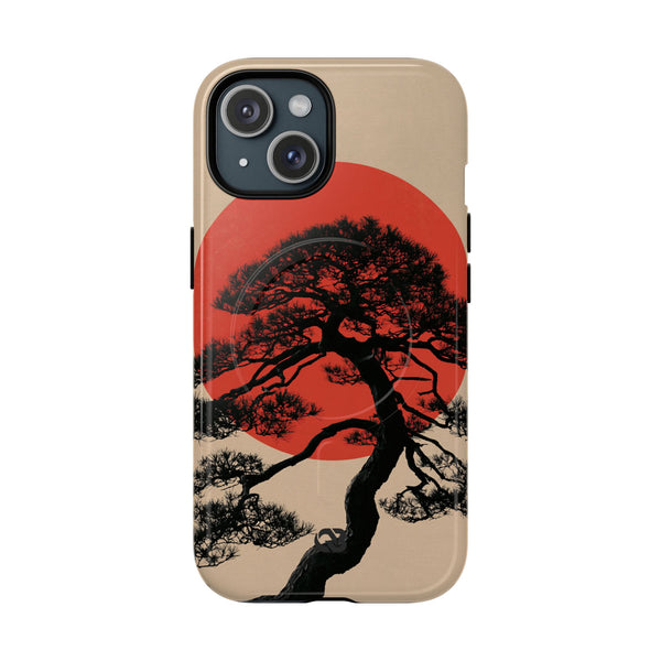 Crimson Pine Solitude · Tough 2.0 Magnetic Phone Case for iPhone · Beige