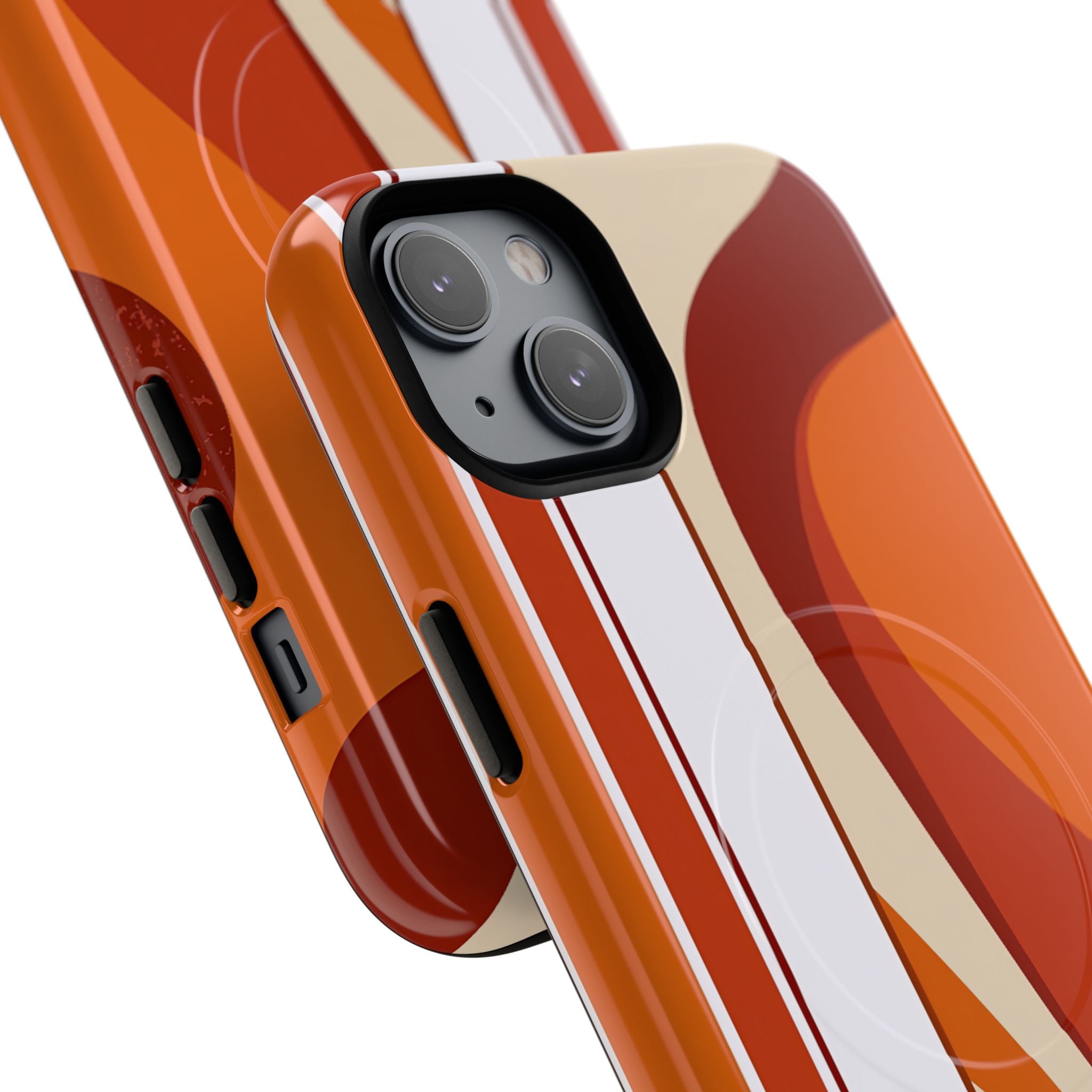 Orange Tough 2.0 Magsafe Phone Case for iPhone - Terracotta Metro Line