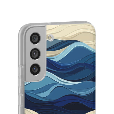Cobalt Coast Layers · Soft Phone Case for Samsung