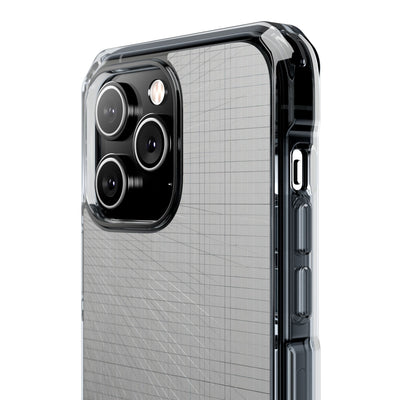 Grey Impact MagSafe Phone Case for iPhone - Chrome Mesh Warp